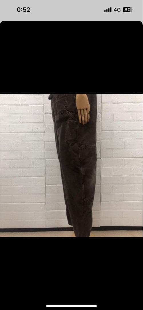 Carhartt ダークブラウン オーバーオール