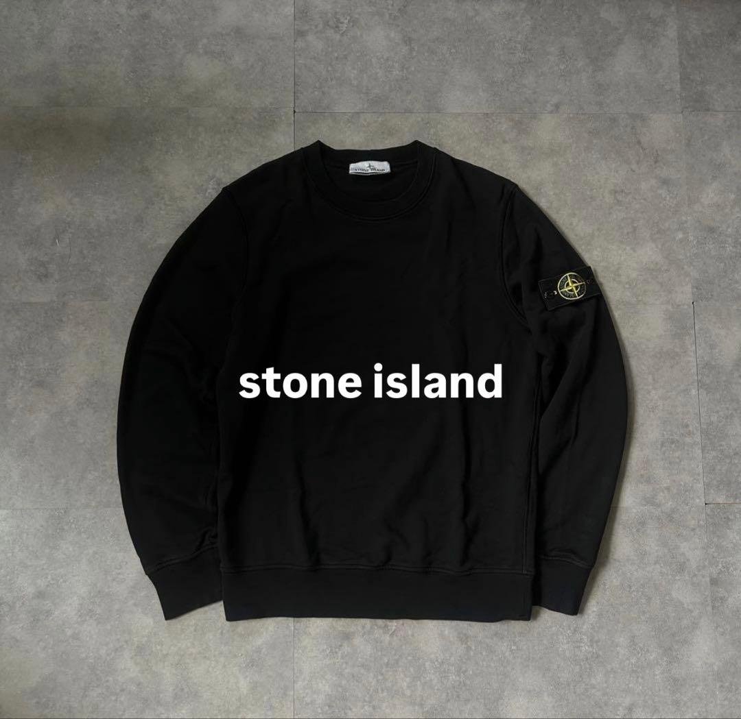 【希少Mサイズ❗️】stone  スウェットトレーナー　ブラック　M